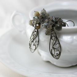 romantyczne kolczyki,jesienne liście - Kolczyki - Biżuteria