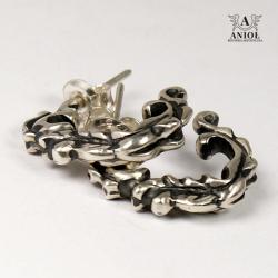kolczyki,barokowe,srebrne kolczyki - Kolczyki - Biżuteria