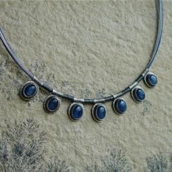 niebieski naszyjnik,elegancki,kyanit - Naszyjniki - Biżuteria