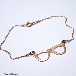 delikatna,łańcuszek,okulary - Bransoletki - Biżuteria
