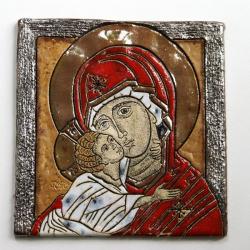 ikona,ceramika,Matka Boża,obraz,Beata Kmieć - Obrazy - Wyposażenie wnętrz