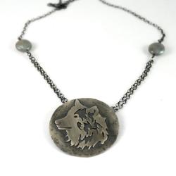 wilk,natura,wolność,be free,srebrny medalion, - Wisiory - Biżuteria