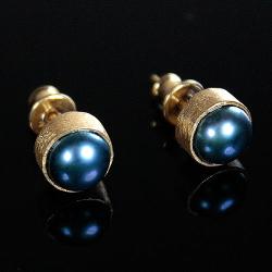 złocone,srebrne,perły,eleganckie - Kolczyki - Biżuteria