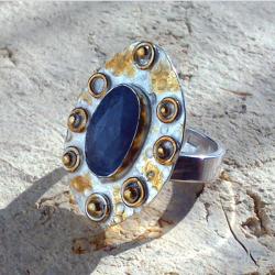 pierścień srebrny z tanzanitem - Pierścionki - Biżuteria