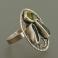 Pierścionki pierścionek z oliwinek awenturynem i agatem mszyst