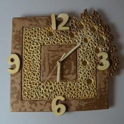 zegar,zegar wiszący,zegar ścienny,ceramika,art - Zegary - Wyposażenie wnętrz