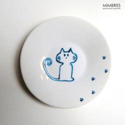 ceramiczny talerzyk,kot,kocia łapa,mimbres, - Ceramika i szkło - Wyposażenie wnętrz