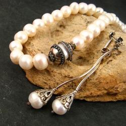 elegancki,z perłami - Komplety - Biżuteria