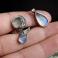 Komplety srebro,kamień księżycowy,pierścionek,naszyjnik