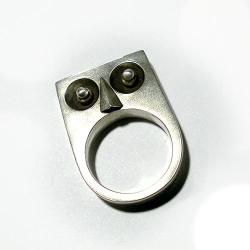 pierścień,srebro,industrial - Pierścionki - Biżuteria