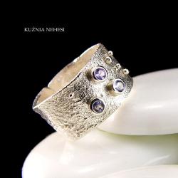 Nehesi,Pierścień,z tanzanitem,ze srebra,Obrączka - Pierścionki - Biżuteria
