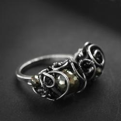 pierścionek,srebro,ciba,hand made,wirewrap, - Pierścionki - Biżuteria