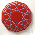 Ceramika i szkło podkładka,pod gorące,mozaika,na stół,czerwona