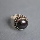 Pierścionki pierścionek srebro 925 retro vintage perła czarna