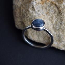 pierścionek srebrny,kyanit,niebieski - Pierścionki - Biżuteria