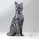 Ceramika i szkło rzeźba,kot,ceramika,unikat,srebrny
