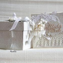 ślub,życzenia,młoda para,pudełko - Kartki okolicznościowe - Akcesoria