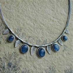 niebieski naszyjnik,naszyjnik z kyanitami - Naszyjniki - Biżuteria
