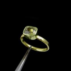 zultanite,pierścionek złoty,fasetowany,złoto - Pierścionki - Biżuteria