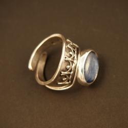 pierścionek srebrny,z kyanitem,kyanit,niebieski - Pierścionki - Biżuteria