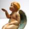 Ceramika i szkło aniołek,figurka siedząca,romantyczny,całuśny