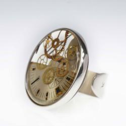 części zegarka,żywica,srebro,pierścionek - Pierścionki - Biżuteria