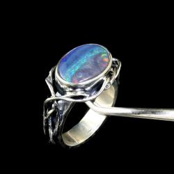 naturalny Opal australijski w srebrze - Pierścionki - Biżuteria
