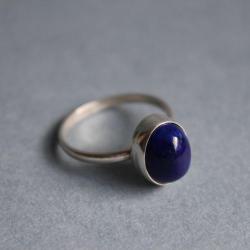 pierścionek srebro lapis lazuli klasyka - Pierścionki - Biżuteria