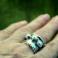 Pierścionki pierścionek z białymi perełkami
