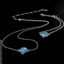 komplet,opal,srebro,naszyjnik,bransoleta - Komplety - Biżuteria