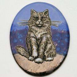 kot,obrazek,ceramika - Obrazy - Wyposażenie wnętrz