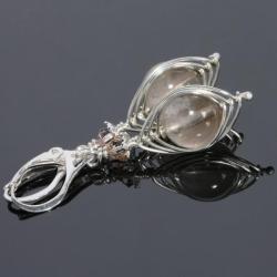 herringbone,kolczyki wire wrapping - Kolczyki - Biżuteria