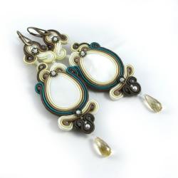 sutasz,długie kolczyki Swarovski masa perłowa - Kolczyki - Biżuteria