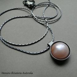 srebro,perła,Mabe - Naszyjniki - Biżuteria