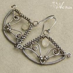 kolczyki wire wrapping - Kolczyki - Biżuteria