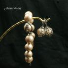 Komplety srebro,perły,seashell,oksydowane,wire-wrapping
