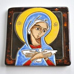 ikona,Pneumatofora,Matka Boża,ceramika,obrazek - Obrazy - Wyposażenie wnętrz