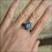 Pierścionki pierścionek z kyanitem,niebieski,indygo,bajkowy