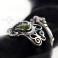 Pierścionki srebrny,pierścionek,zielony,oryginalny,litori