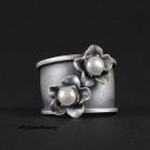 Pierścionki srebro perły