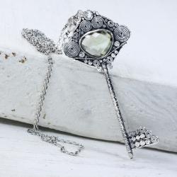 Srebrny naszyjnik klucz - Naszyjniki - Biżuteria