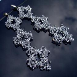 geometryczne kolczyki slubne Swarovski Crystal - Kolczyki - Biżuteria