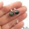 Kolczyki mini,kolczyki,zoisyt rubinowy,zielony,sztyfty,małe