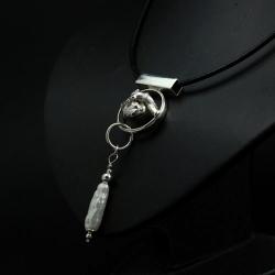 srebrny wisior z panterami - Wisiory - Biżuteria