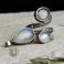 Komplety srebro,kamień księżycowy,pierścionek,naszyjnik