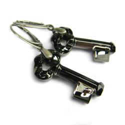 kolczyki kluczyki Swarovski Yoko srebro kryształy - Kolczyki - Biżuteria