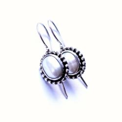 eleganckie,retro,klasyczne,perły,srebro - Kolczyki - Biżuteria