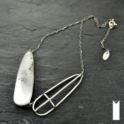 naszyjnik,minimalistyczny,surowy,szary,design, - Naszyjniki - Biżuteria