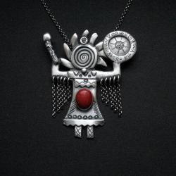 szaman,biżuteria autorska,naszyjnik,koral - Naszyjniki - Biżuteria