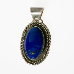 Wisior srebrny filigrany z lapis lazuli, - Wisiory - Biżuteria